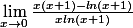 \lim_{x\to 0}\frac{x(x+1)-ln(x+1)}{xln(x+1)}